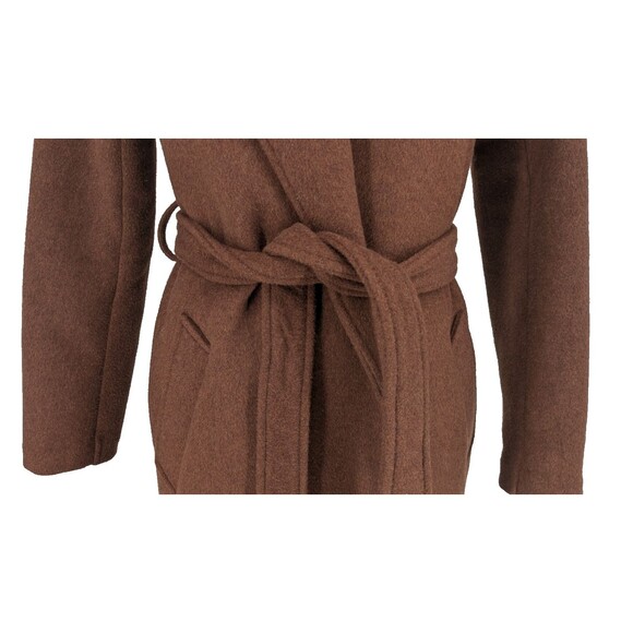 ABERCROMBIE & FITCH Wrap Coat Small Wool Blend Rust Preppy Academia Chic - Picture 7 of 15